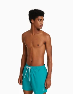 BERSHKA Maillot de bain basique Bleu turquoise Best