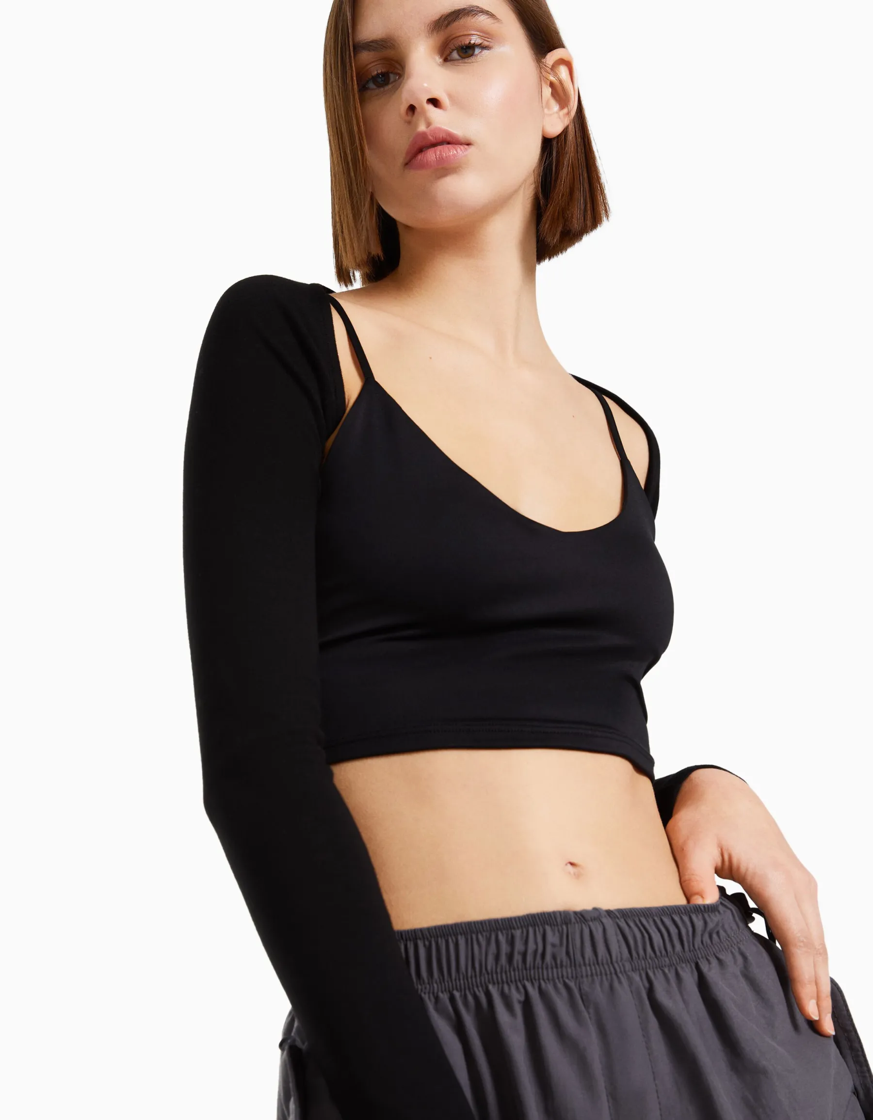 BERSHKA Manchettes basiques Rose Online