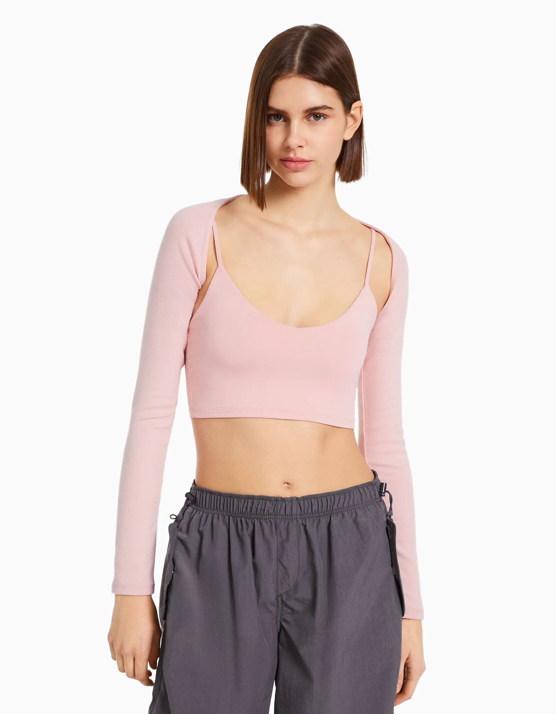 BERSHKA Manchettes basiques Rose Fashion