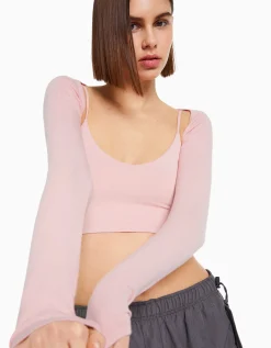 BERSHKA Manchettes basiques Rose Fashion