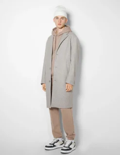 BERSHKA Manteau confort Camel Fashion