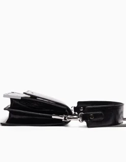 BERSHKA Minaudière texturée anse Noir Shop