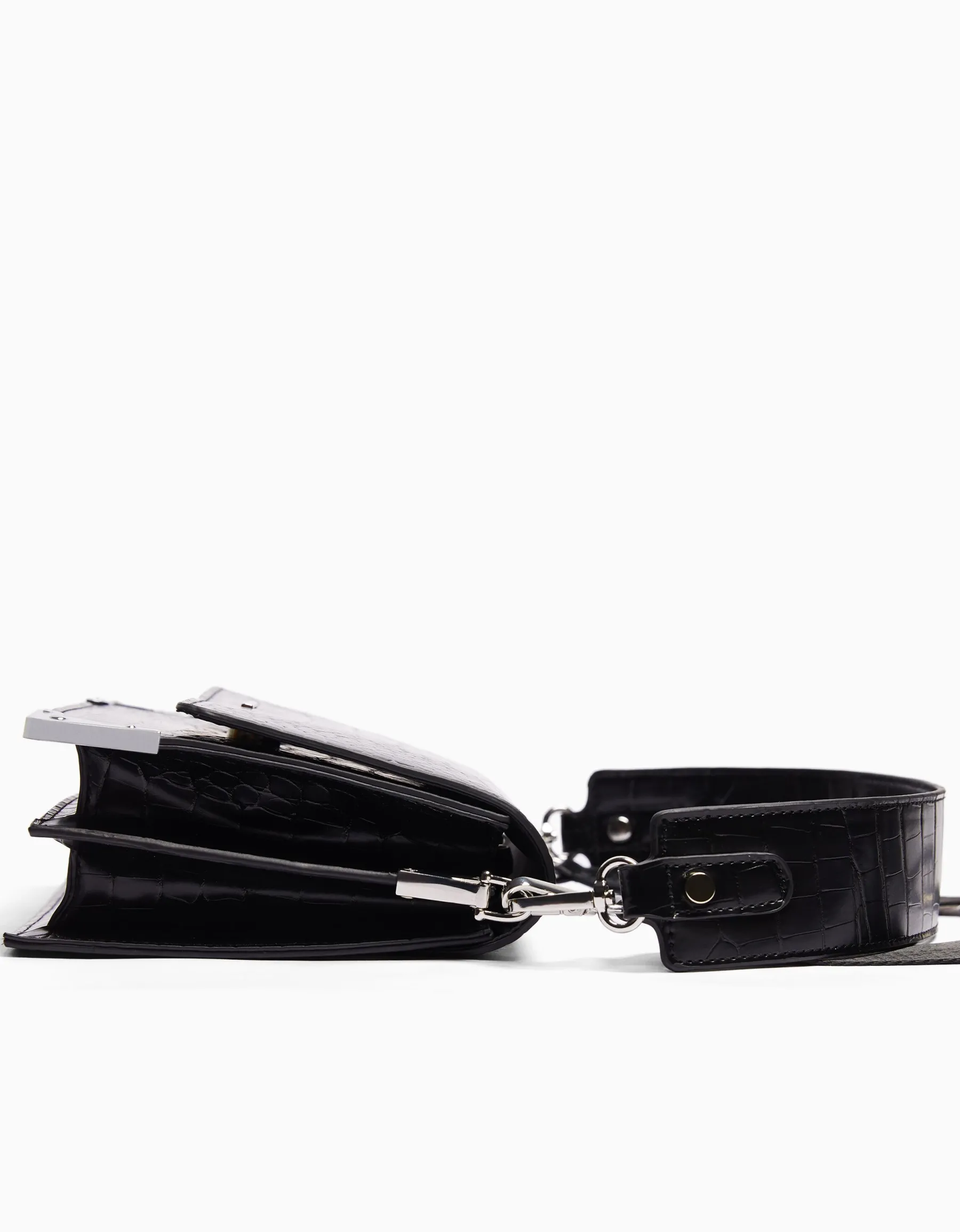 BERSHKA Minaudière texturée anse Noir Shop