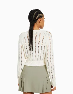 BERSHKA Mini-jupe tailoring cargo poches Kaki Best