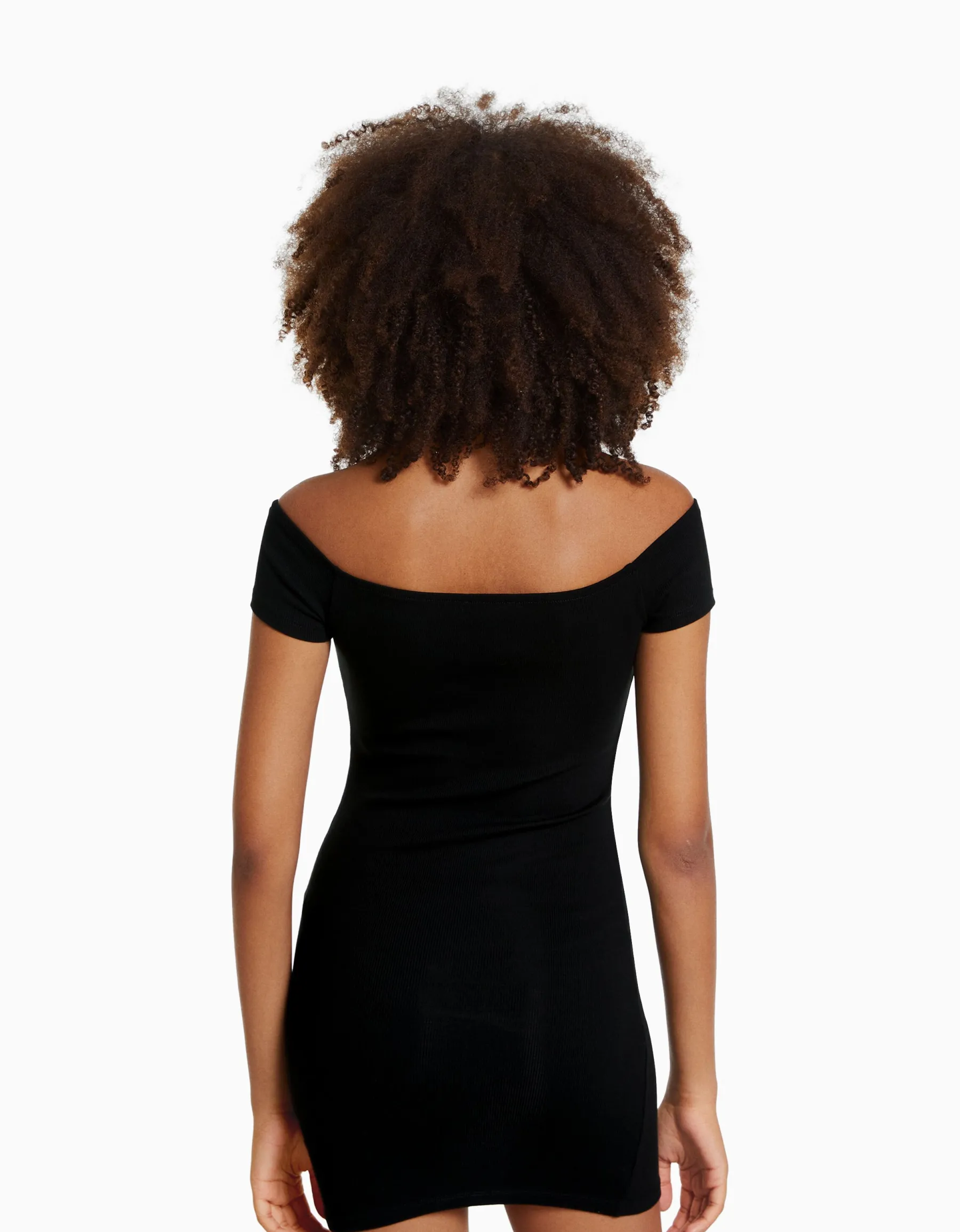 BERSHKA Mini-robe Bardot Noir Store