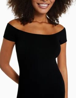 BERSHKA Mini-robe Bardot Noir Store