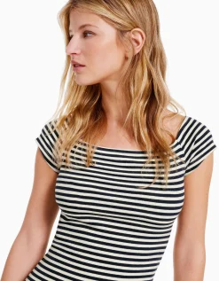 BERSHKA Mini-robe Bardot Blanc Sale