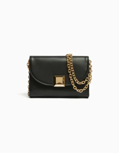 BERSHKA Mini-sac épaule carré détail Écru Cheap