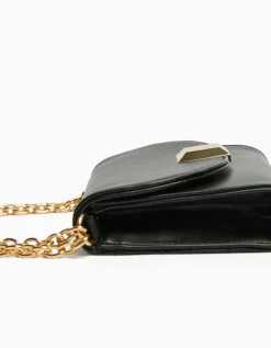 BERSHKA Mini-sac épaule carré détail Écru Cheap