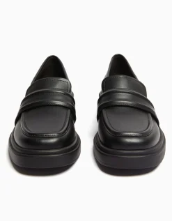 BERSHKA Mocassins barrette Noir Best