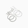 BERSHKA Pack 6 boucles d’oreilles anneaux cascade croix Argent Best