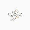 BERSHKA Pack 10 boucles d’oreilles anneau Argent Outlet