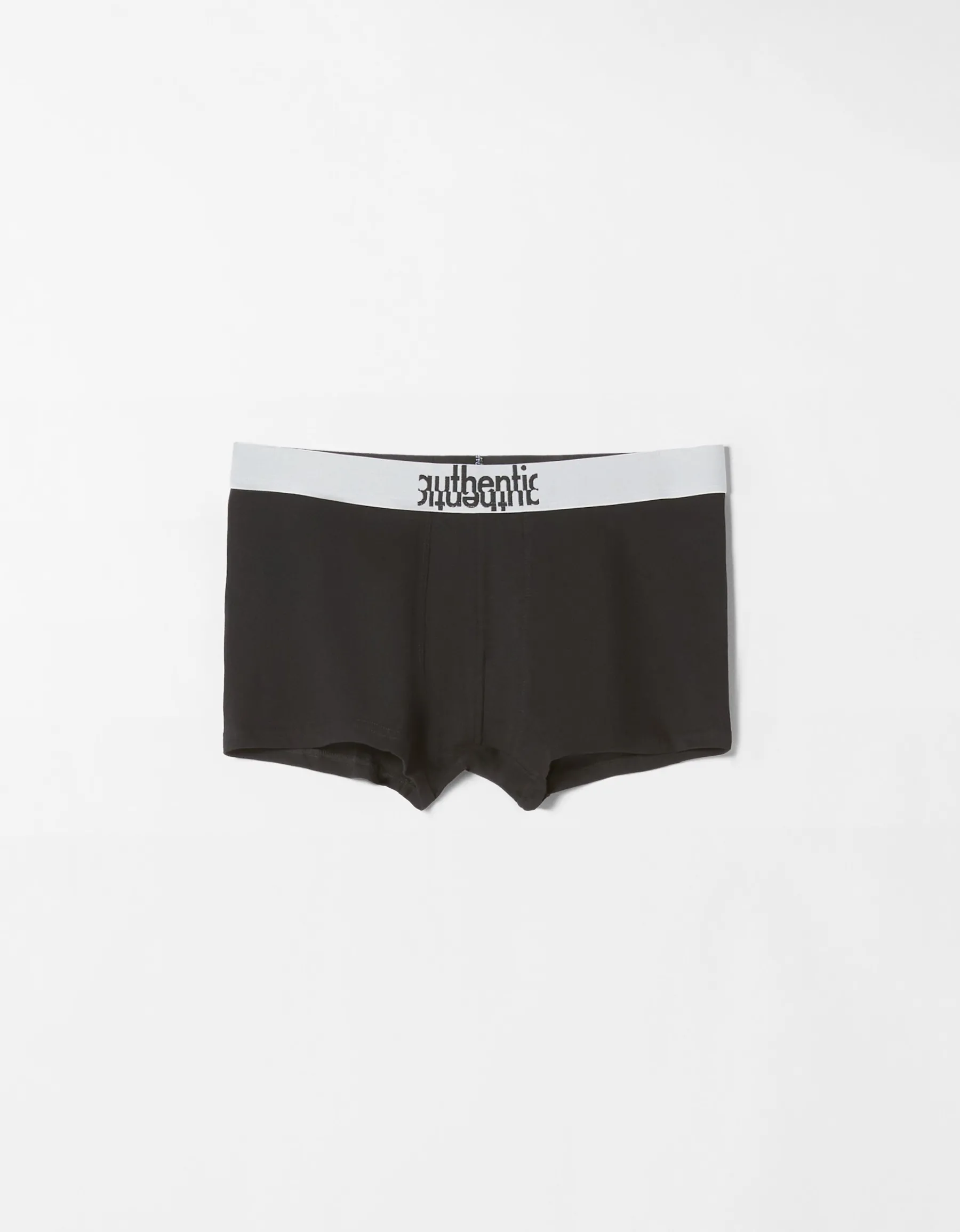 BERSHKA Pack 3 boxers lettering Noir Clearance