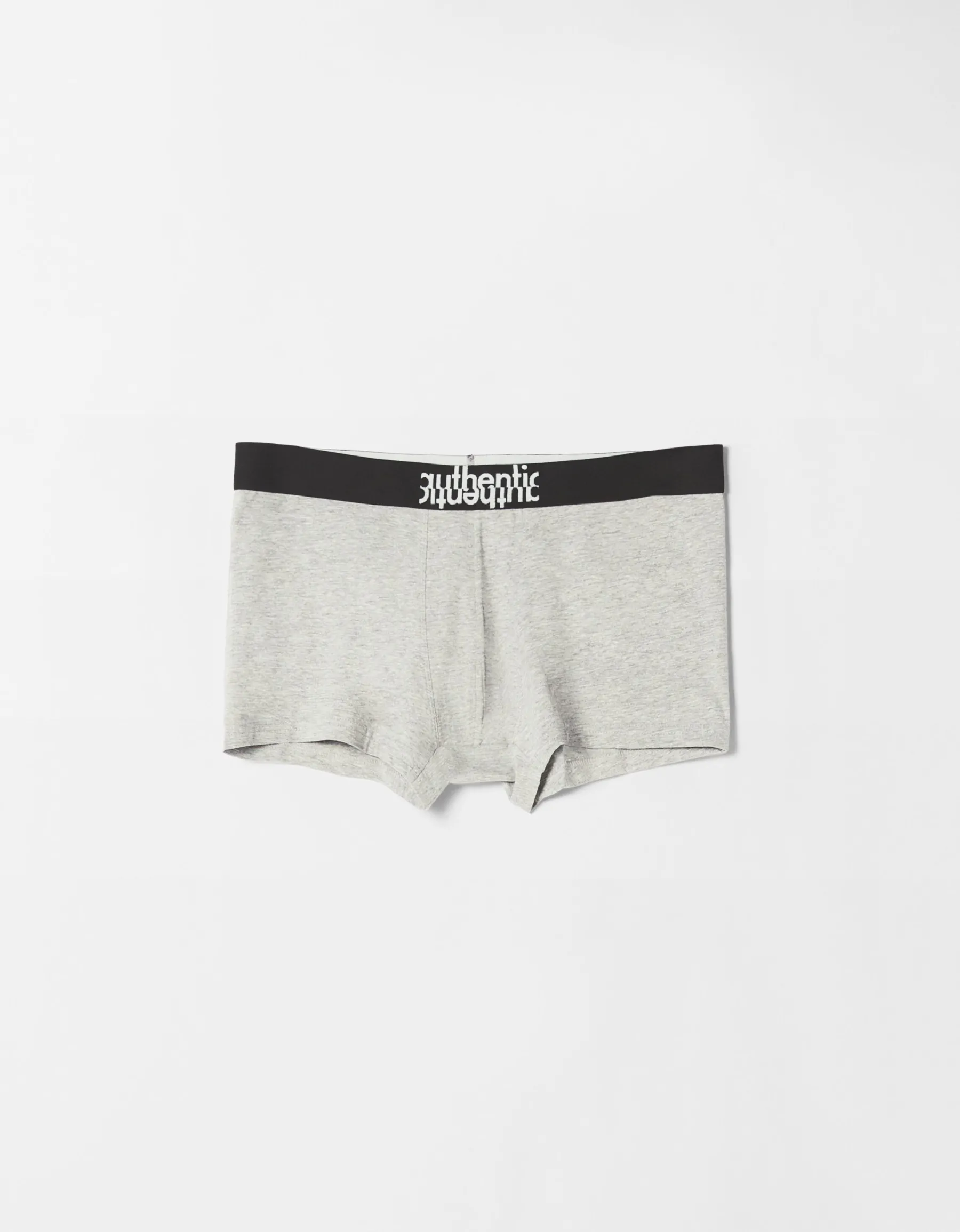 BERSHKA Pack 3 boxers lettering Noir Clearance