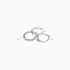 BERSHKA Pack 3 bracelets perles maillons Argent Online