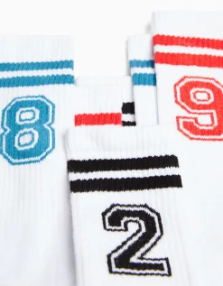 BERSHKA Pack 3 chaussettes chiffre Blanc Cheap