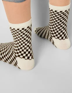 BERSHKA Pack 3 chaussettes papillon Marron Discount