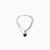 BERSHKA Pack 2 colliers cœur perles Argent Shop