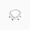 BERSHKA Pack 2 colliers perles fantaisie et maillons Argent Fashion