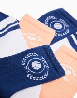 BERSHKA Pack de 3 paires de chaussettes sport Orange Best