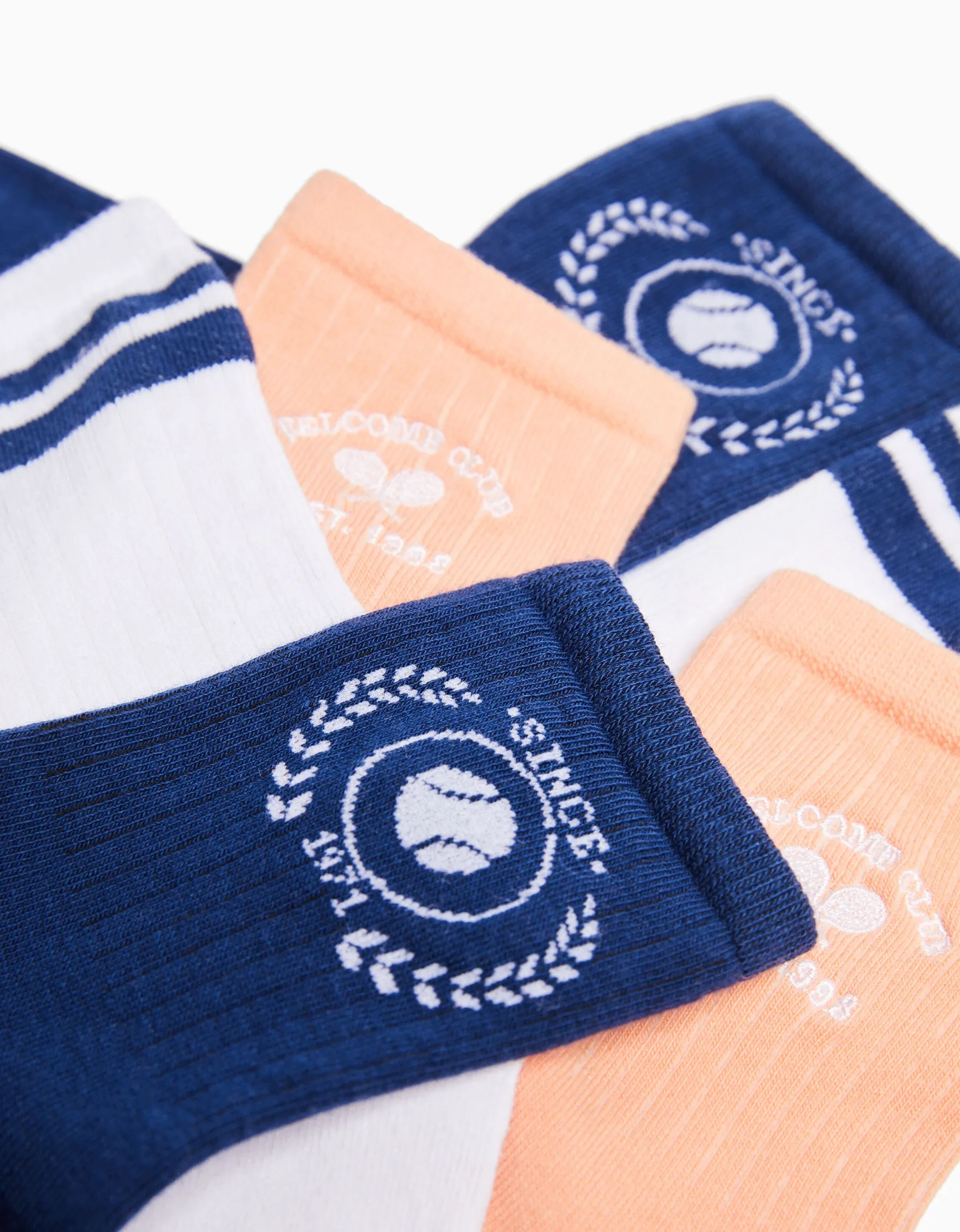 BERSHKA Pack de 3 paires de chaussettes sport Orange Best