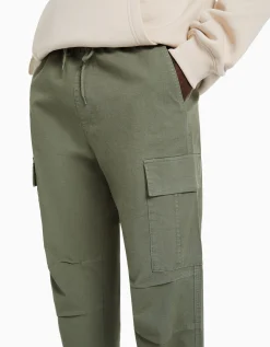 BERSHKA Pantalon cargo stoppeurs Kaki Fashion