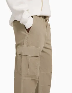 BERSHKA Pantalon cargo stoppeurs Sable Online