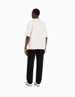 BERSHKA Pantalon cargo stoppeurs Noir Online