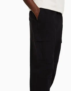 BERSHKA Pantalon cargo stoppeurs Noir Online