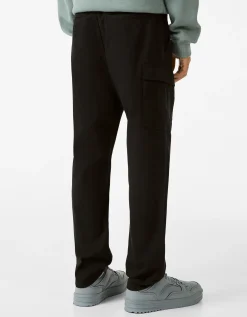 BERSHKA Pantalon jogger cargo regular fit Noir Flash Sale