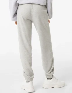 BERSHKA Pantalon jogger molleton Noir Cheap
