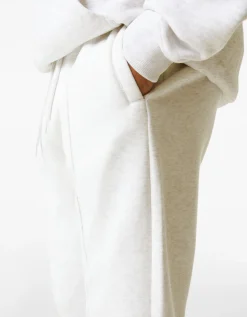 BERSHKA Pantalon jogger molleton Gris Hot