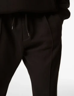 BERSHKA Pantalon jogger molleton Noir Flash Sale