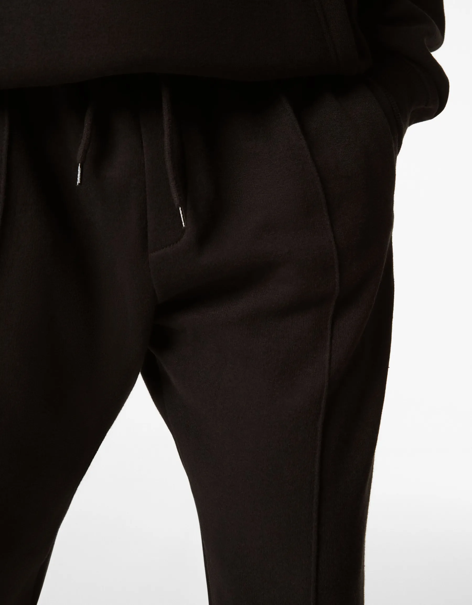 BERSHKA Pantalon jogger molleton Noir Flash Sale