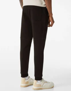 BERSHKA Pantalon jogger molleton découpes Gris Cheap
