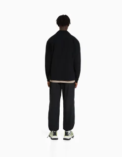 BERSHKA Pantalon jogger parachute technique Noir Shop