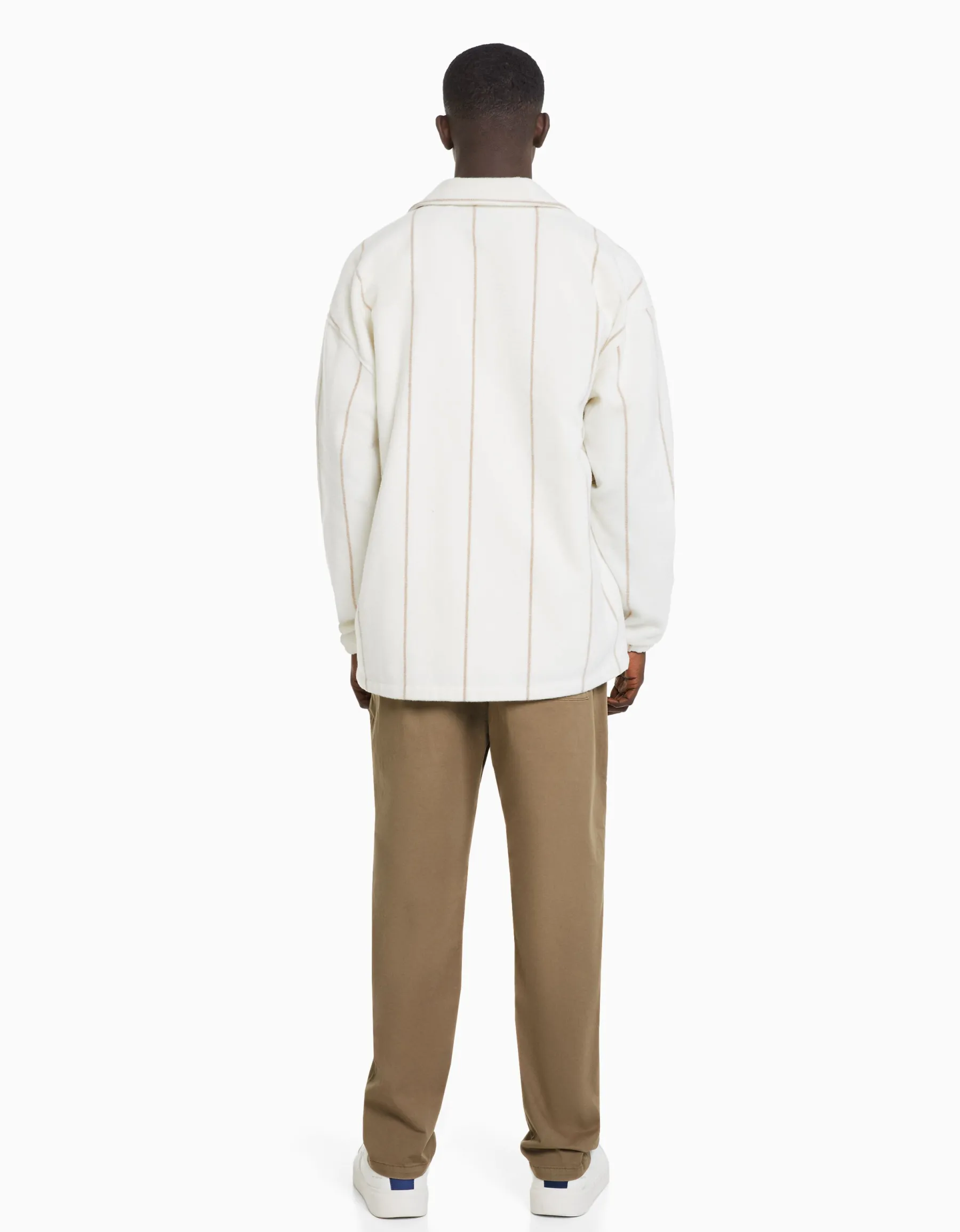 BERSHKA Pantalon loose coton Camel Best Sale