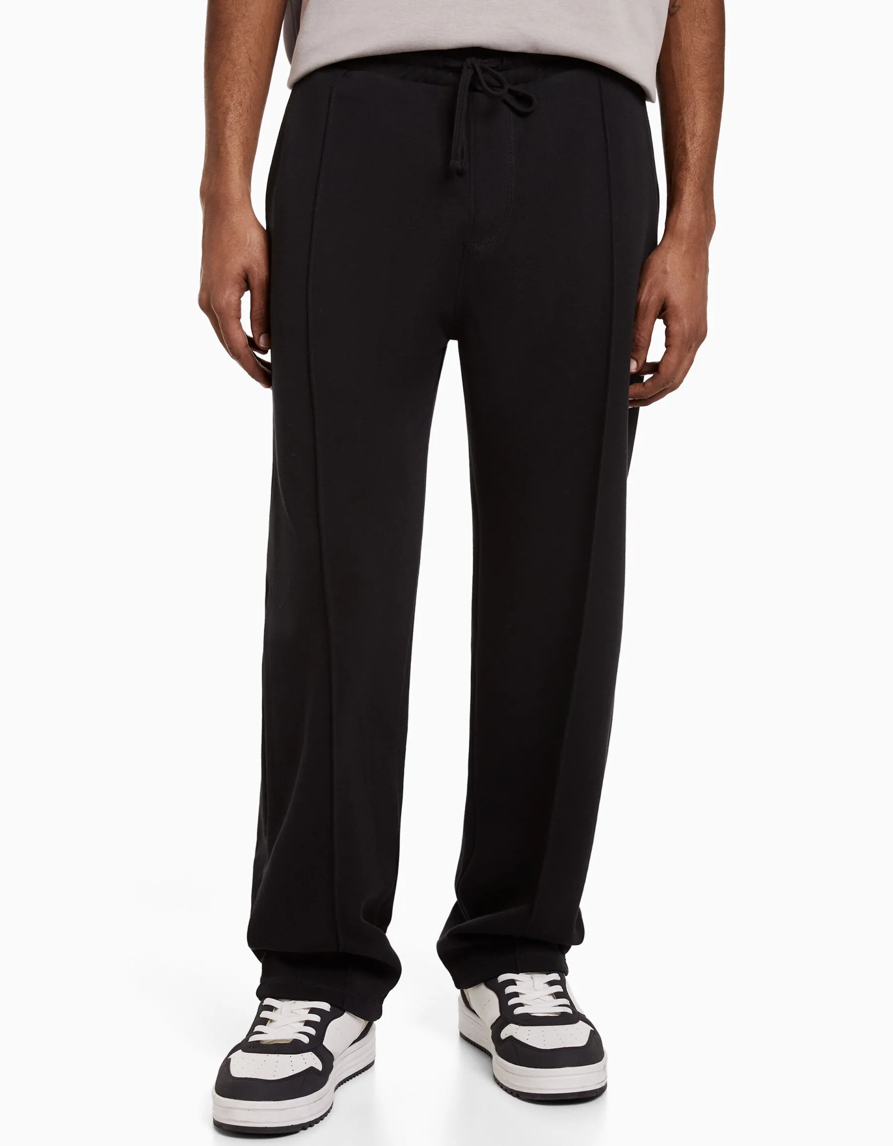 BERSHKA Pantalon palazzo Beige Clearance