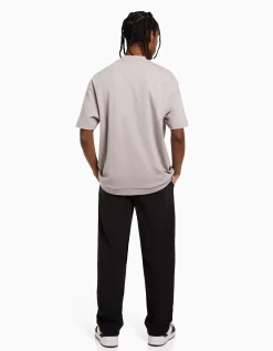 BERSHKA Pantalon palazzo Beige Clearance