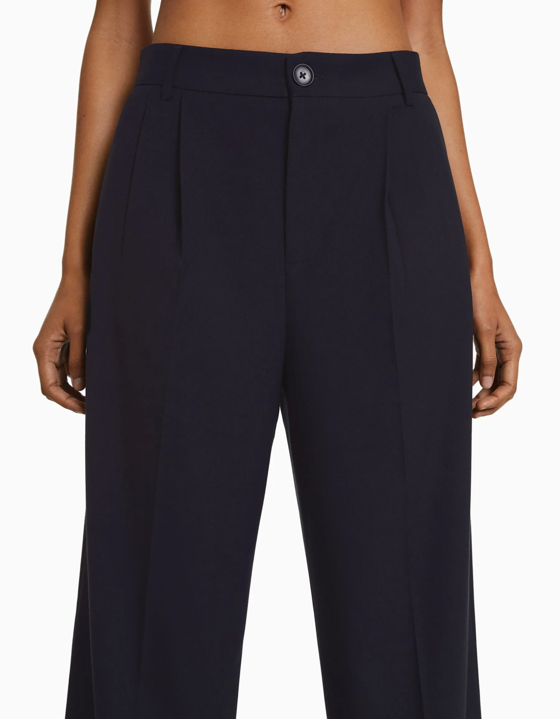 BERSHKA Pantalon tailoring dad fit Camel Cheap
