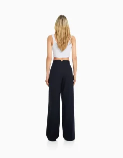 BERSHKA Pantalon tailoring dad fit Camel Outlet