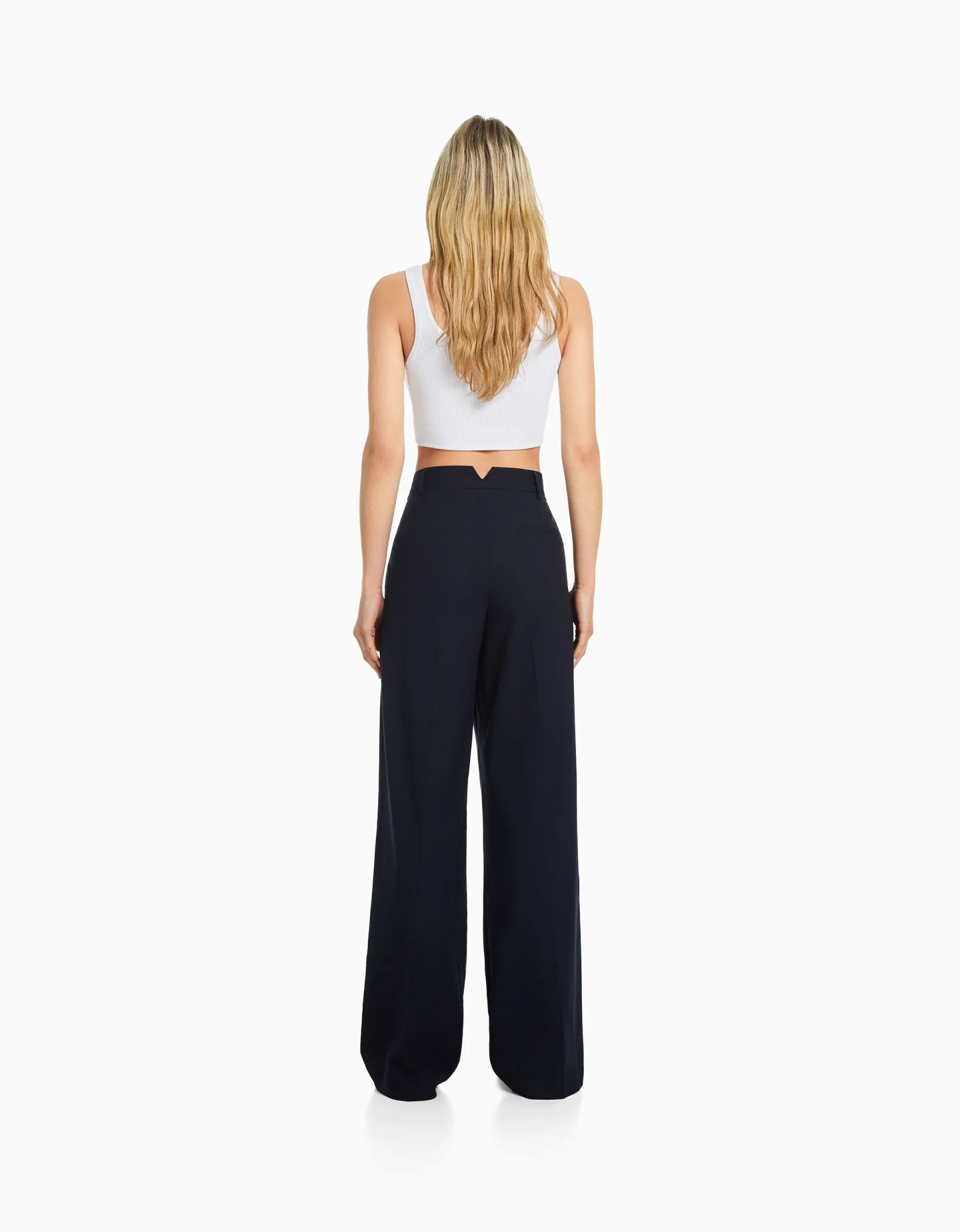 BERSHKA Pantalon tailoring dad fit Camel Outlet
