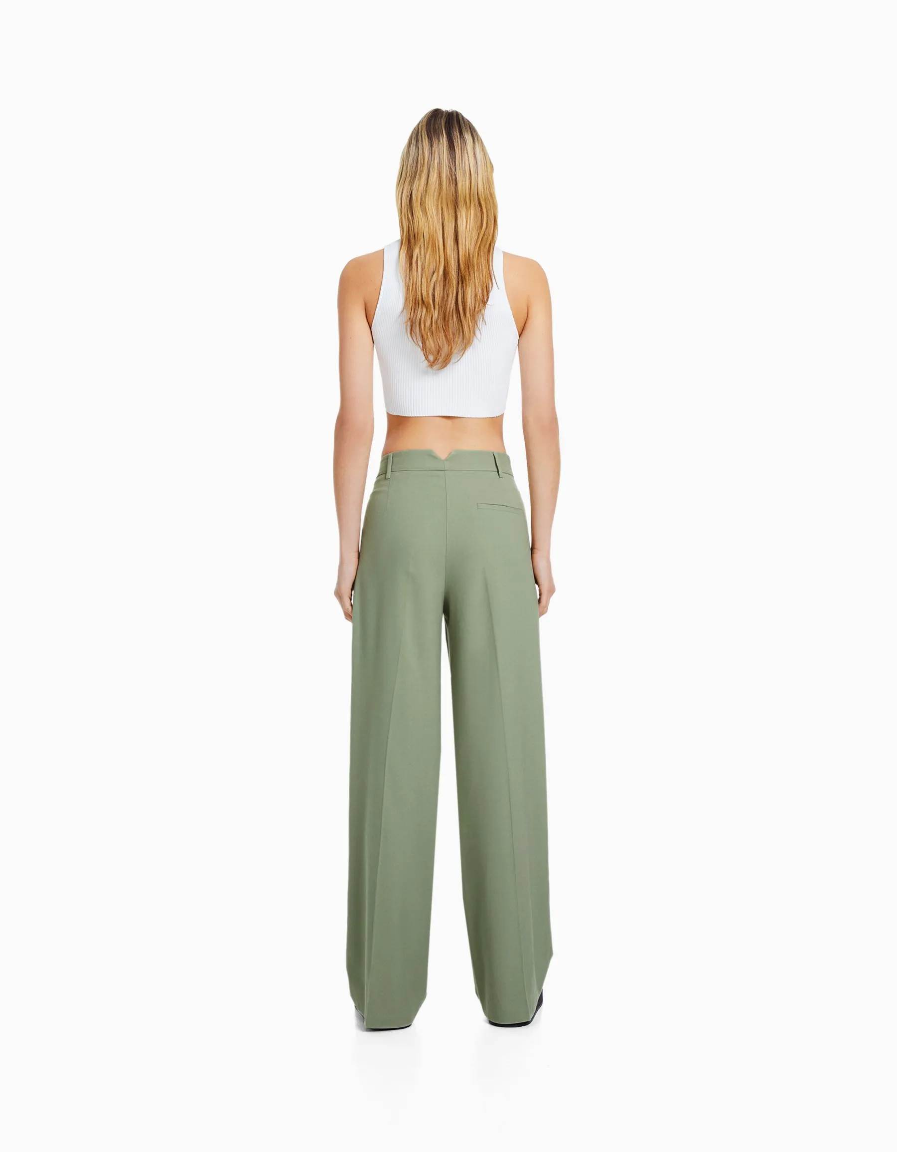BERSHKA Pantalon tailoring dad fit Camel Fashion