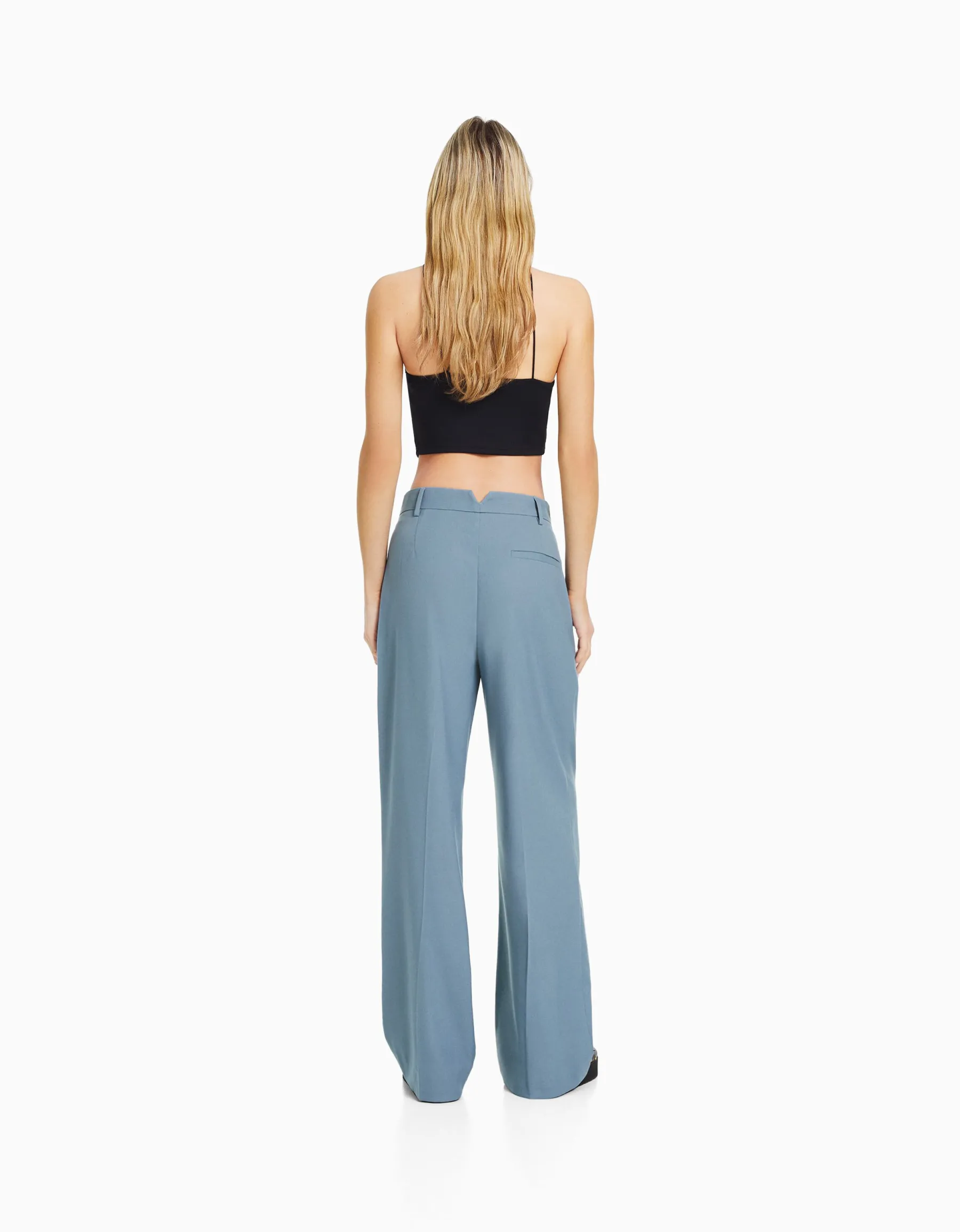 BERSHKA Pantalon tailoring dad fit Camel Hot