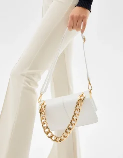 BERSHKA Pochette accordéon chaîne Blanc Store