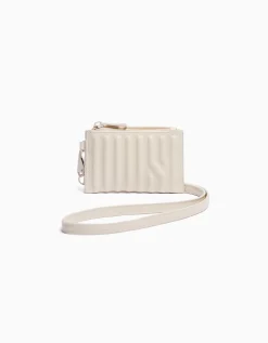 BERSHKA Porte-cartes anse similicuir Écru Cheap
