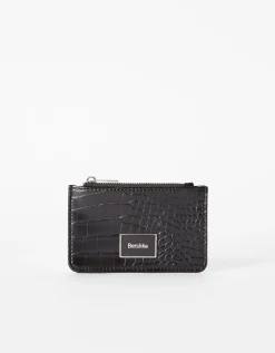 BERSHKA Porte-cartes texturé Blanc Sale