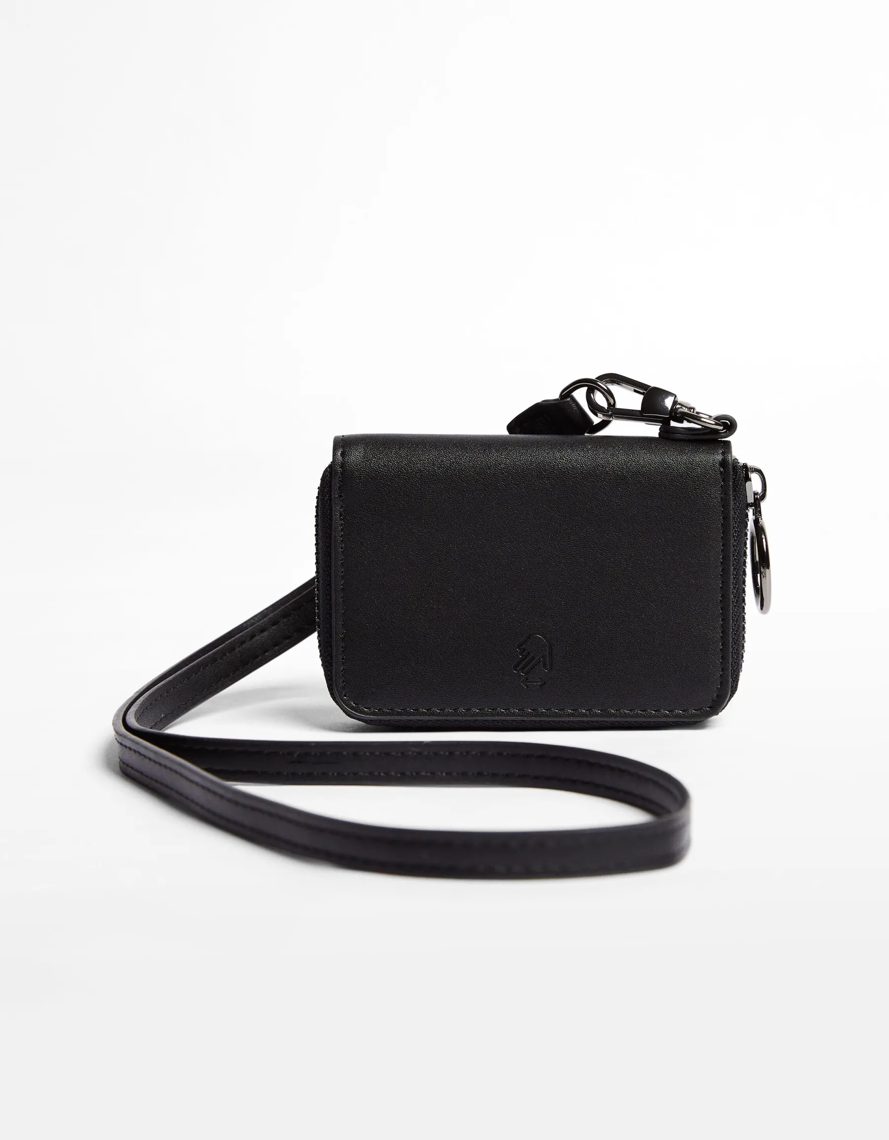 BERSHKA Porte-monnaie anse Noir Flash Sale