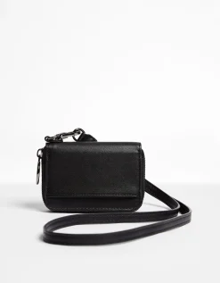 BERSHKA Porte-monnaie anse Noir Flash Sale