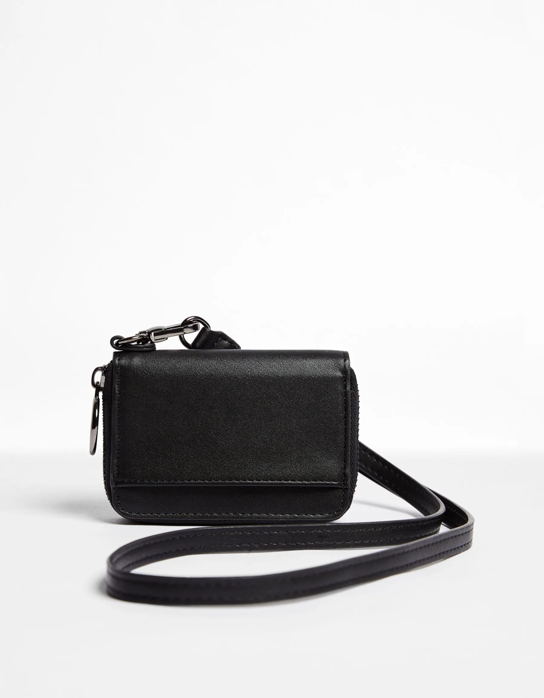 BERSHKA Porte-monnaie anse Noir Flash Sale